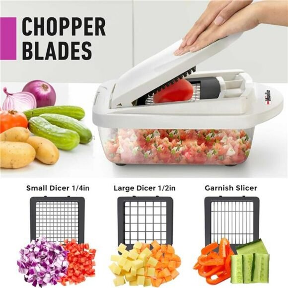 Mueller Pro-Series 10-in-1 Vegetable Chopper Onion Mincer Cutter Dicer Slicer - Picture 4 of 7